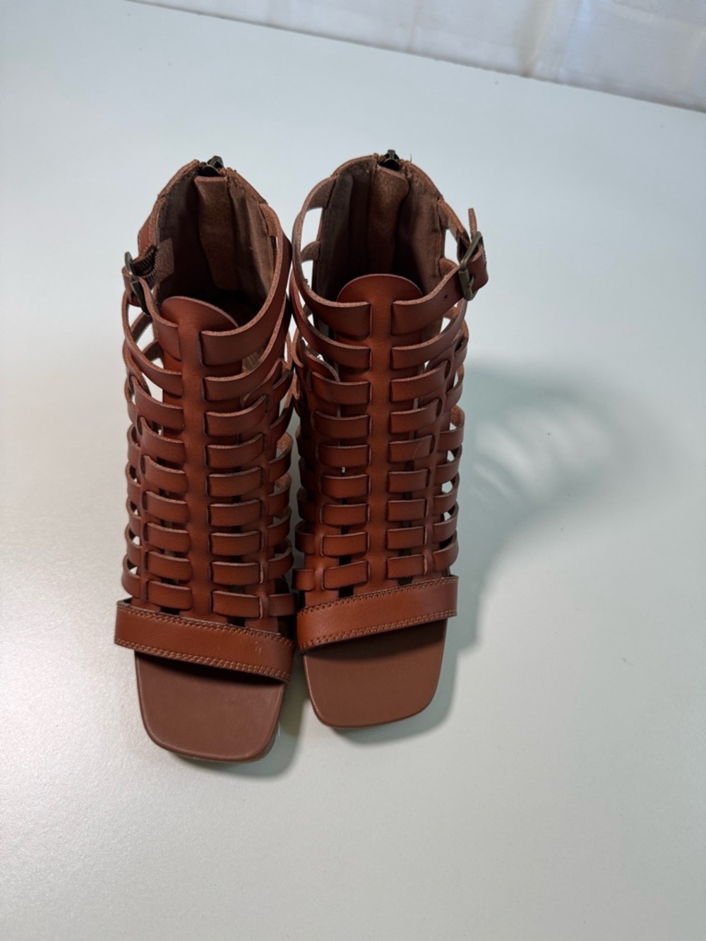 Blowfish Malibu Brown Strappy Wedge Sandals - Size 7